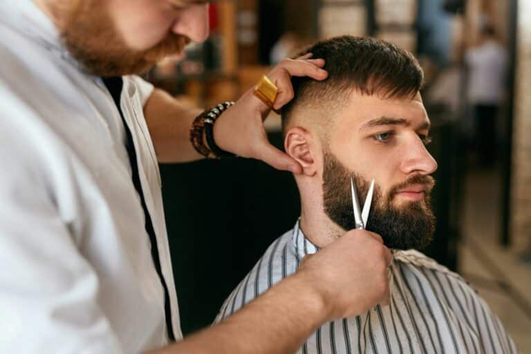 men's haircut at a fort collins barbershop